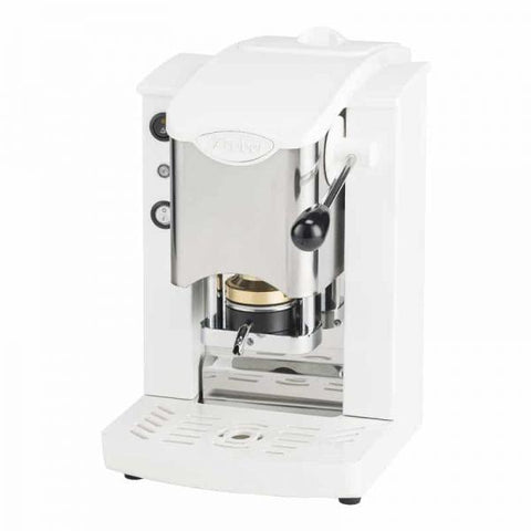 FABER SLOT INOX MACCHINA DA CAFFE' A CIALDE 44 mm PRESSACIALDA IN OTTONE TELAIO IN METALLO FRONTALE IN ACCIAIO BIANCO