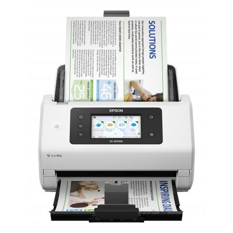 EPSON WORKFORCE DS-800WN SCANNER A4 WI-FI DISPLAY TOUCH 4.2" USB LAN 50ppm 8.000 PAGINE GIORNALIERE 600 x 600 DPI BIANCO