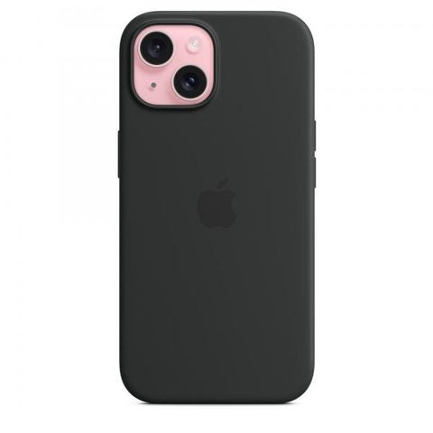 APPLE IPHONE 15 CUSTODIA MAGSAFE IN SILICONE NERO