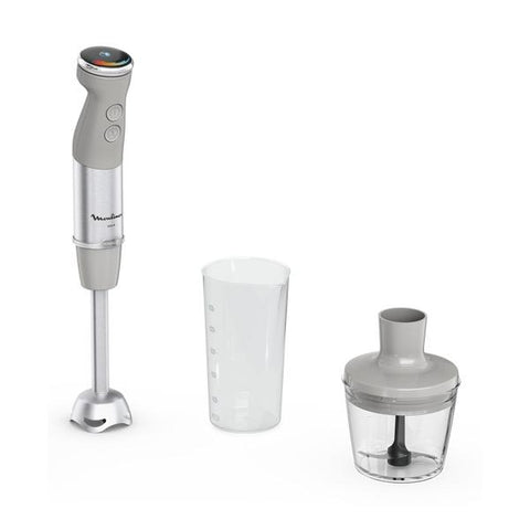 MOULINEX DD672B FRULLATORE A IMMERSIONE 1000W 2 IN 1 LAME POWELIX 20 VELOCITA' CON BICCHIERE DA 800 ML E TRITATUTTO DA 500 ML GRIGIO