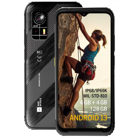 AGM H6 Lite 16,6 cm (6.52") Doppia SIM Android 13 4G 8 GB 128 GB Nero, Grigio