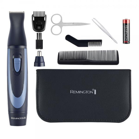 REMINGTON NE3890 TRIMMER PER NASO & ORECCHIE BARBA SOPRACCIGLIA KIT DA VIAGGIO CON CUSTODIA 13 PEZZI