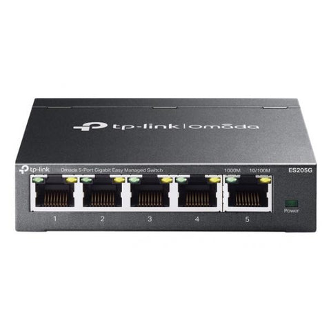 TP-LINK OMADA ES205G V1 SWITCH GESTITO 5 x 10/100/1000BASE-T IN METALLO DESKTOP NERO