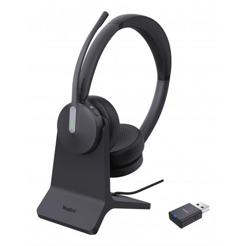 Yealink WH64 Hybird Dual with Charging Stand Teams Auricolare Wireless A Padiglione Ufficio USB tipo-C Bluetooth Base di ricarica Nero