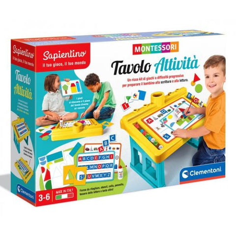 CLEMENTONI SAPIENTINO MONTESSORI TAVOLO ATTIVITA' 3-6