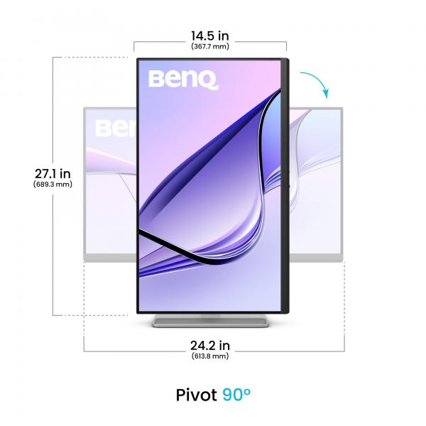MON 27 IPS DEISGNED FOR MAC MM BENQ MA270U 4K UHD USBC HDMI PIVOT