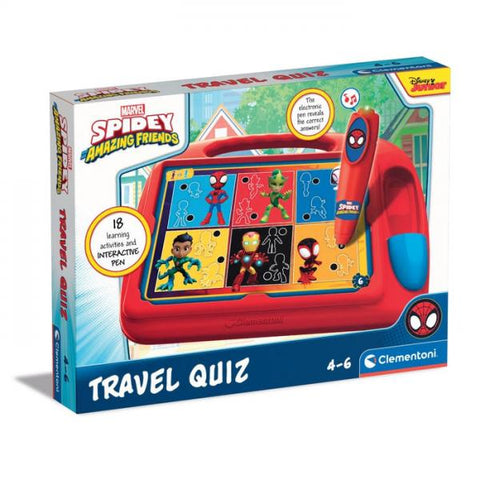 CLEMENTONI TRAVEL QUIZ SPIDEY AMAZING FRIENDS GIOCO EDUCATIVO ELETTRONICO PARLANTE CON PENNA INTERATTIVA