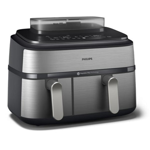 PHILIPS NA555/00 FRIGGITRICE AD ARIA DOPPIO CESTELLO CON COTTURA A VAPORE 9 LT 2.750 W 19 MEOTIDI DI COTTURA TRAMITE APP