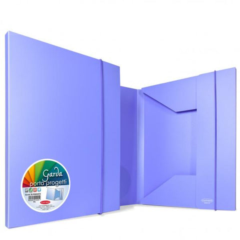 PLASTIBOR GARDA 40 CARTELLA CON ELASTICO IN PP 350X265 mm DORSO 4 CM LILLA