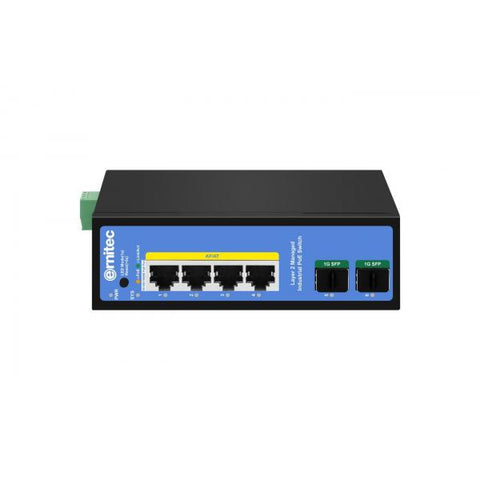 Ernitec ELECTRA-IM04-1GB switch di rete (4-port 1000Mbps Industrial - Managed PoE Switch - 2 x SFP - Uplink - up to 120W PoE - Warranty: 60M)
