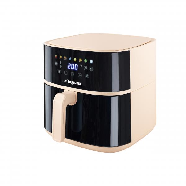 TOGNANA PORCELLANE IRIDEA FRIGGITRICE AD ARIA 8 LT 1500W 8 PROGRAMMI TEMPERATURA REGOLABILE CON TIMER DISPLAY DIGITALE CHAMPAGNE