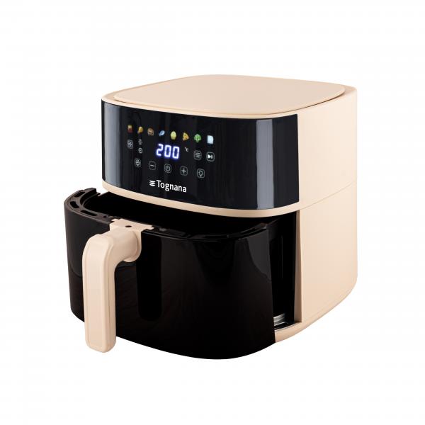 TOGNANA PORCELLANE IRIDEA FRIGGITRICE AD ARIA 8 LT 1500W 8 PROGRAMMI TEMPERATURA REGOLABILE CON TIMER DISPLAY DIGITALE CHAMPAGNE