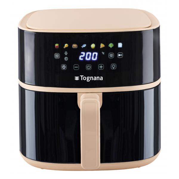 TOGNANA PORCELLANE IRIDEA FRIGGITRICE AD ARIA 8 LT 1500W 8 PROGRAMMI TEMPERATURA REGOLABILE CON TIMER DISPLAY DIGITALE CHAMPAGNE