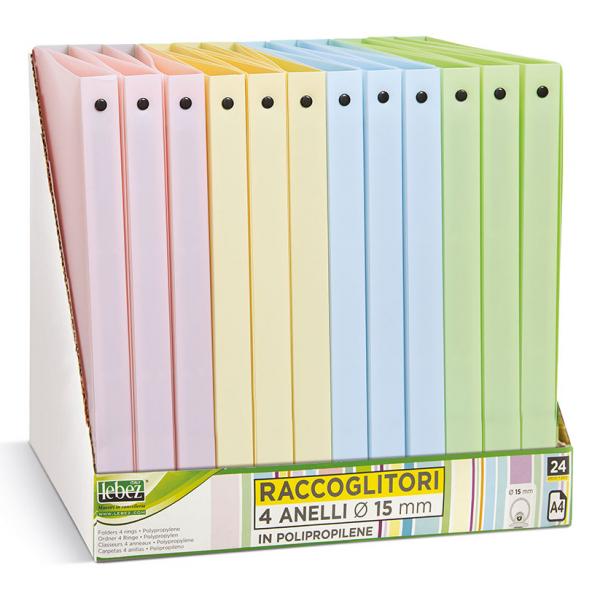 LEBEZ RACCOGLITORE PASTEL FORMATO A4 4 ANELLI DIAM. 15 1 Pz.