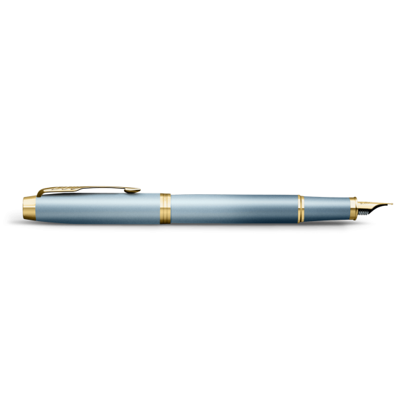 PARKER IM RITUAL GREEN PENNA ROLLER STILOGRAFICA PUNTA M FUSTO TURCHESE VERDE PUNTALE DORATO INCHIOSTRO BLU CONFEZIONE RGALO