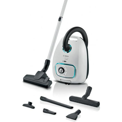 BOSCH BGD41HYG1H APRIRAPOLVERE A TRAINO CON SACCO PROHYGIENIC 600W FILTRO HEPA CON ACCESSORI BIANCO
