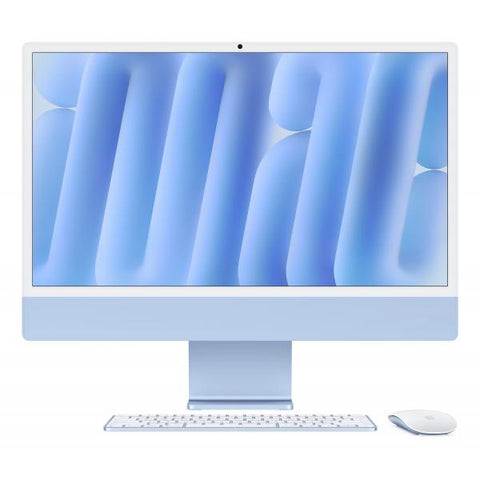 APPLE iMAC 2024 24" RETINA DISPLAY 4.5K ALL IN ONE 23.5" CHIP APPLE M4 CPU 8-CORE GPU 8 CORE RAM 16GB SSD 256GB WI-FI 6E-GIGABIT LAN ITALIA BLU