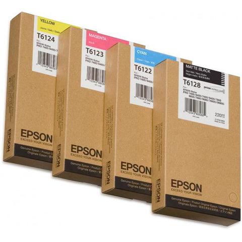 EPSON T6124 TANICA GIALLO PER STYLUS PRO 7400-7400 CAD- 7400 DEV PRODUCTION-7450-7450 CAD-7450 DEV PRODUCTION-9400-9400 CAD-9400 DEV PRODUCTION-9450-9450 CAD- 9450 DEV PRODUCTION