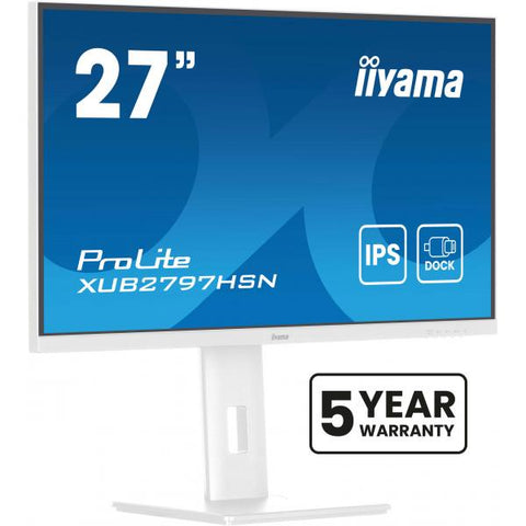 iiyama ProLite XUB2797HSN-W2 Monitor PC 68,6 cm (27") 1920 x 1080 Pixel Full HD LED Bianco