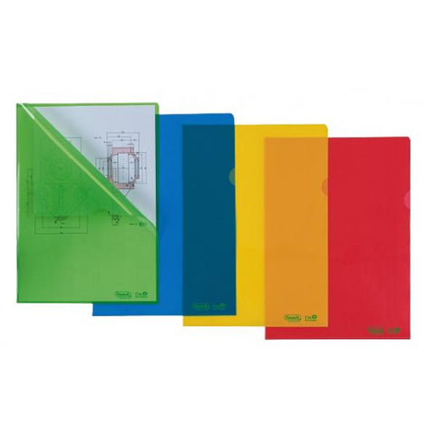 FAVORIT CARTELLINE A L IN POLIETILENE BIO BASED 220X300 mm ROSSO CONF 25 PZ.