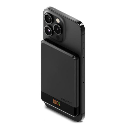 CYGNETT POWER BANK 5.000mAh Magsafe PORTATILE WIRELESS SLIM NERO