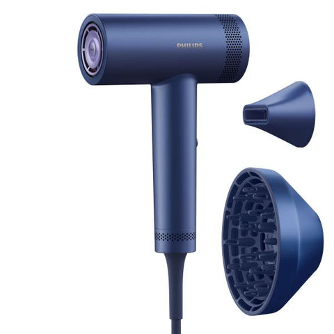 PHILIPS ASCIUGACAPELLI SENSE IQ 1400W IONI AZUL MOTOR BDLC