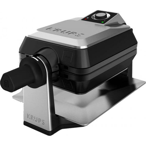 Krups FDD95D piastra per waffle 2 waffle Nero, Acciaio inossidabile 1200 W