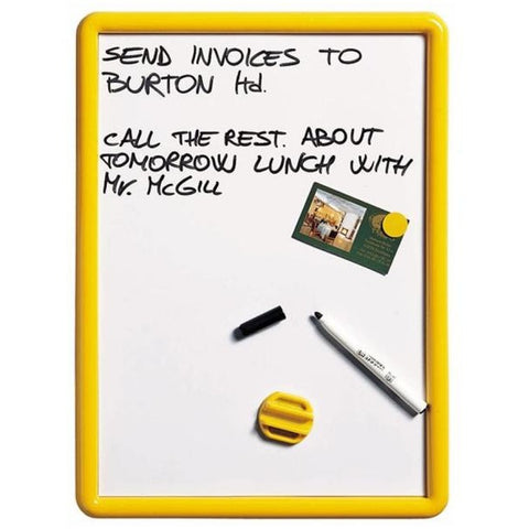 ARDA LAVAGNA BIANCA MANGNETICA 35X50 CM SCRITTURA CON PENNARELLI CORNICE COLORI ASSORTITI CON ACCESSORI