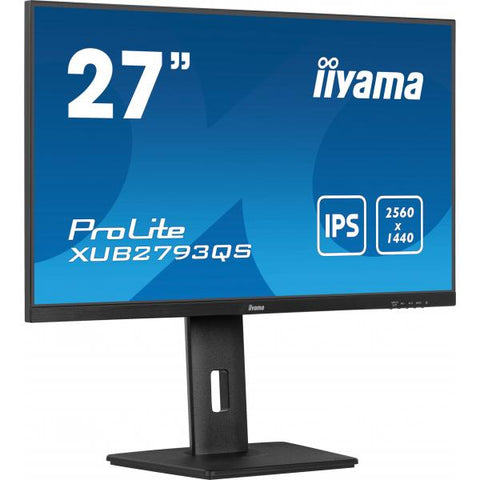 IIYAMA PROLITE XUB2793QS-B7 27" LED IPS QUAD HD 2560 x 1440 16:9 300 CD/mq 1ms 100Hz ALTOPARLANTI - 1 x HDMI 1 x DISPLAYPORT NERO