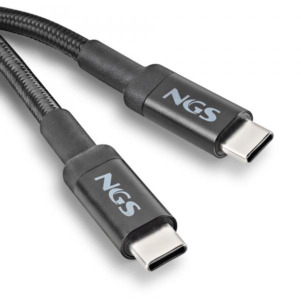 NGS Cavo Usb-C a Type-C Ricarica Rapida 65w 2m Nero