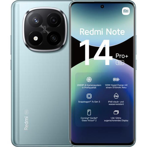 Xiaomi Redmi Note 14 Pro+ 5G 16,9 cm (6.67") Doppia SIM USB tipo-C 8 GB 256 GB 5110 mAh Blu