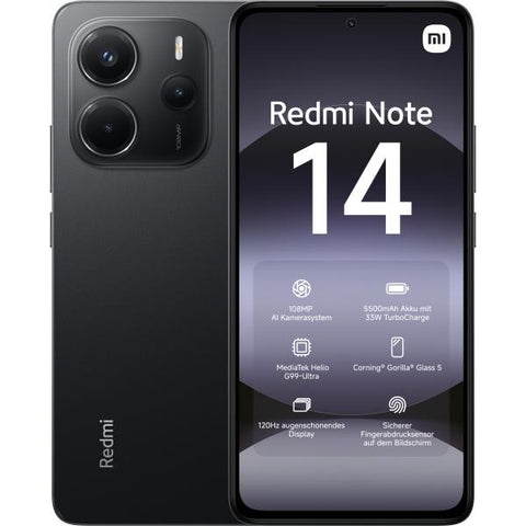 XIAOMI REDMI NOTE 14 MIDNIGHT BLACK 6.67" 6GB/128GB