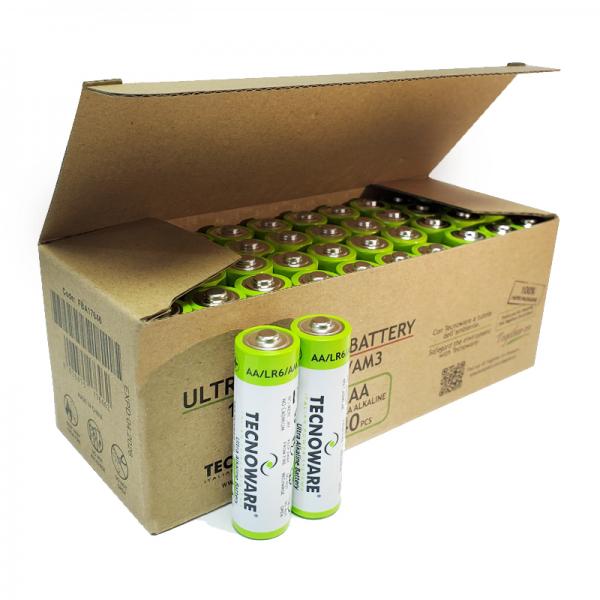 TECNOWARE POWER SYSTEMS ULTRA MAXI PACK BATTERIE STILO AA 1.5 V ALCALINE CONF.40 Pz.