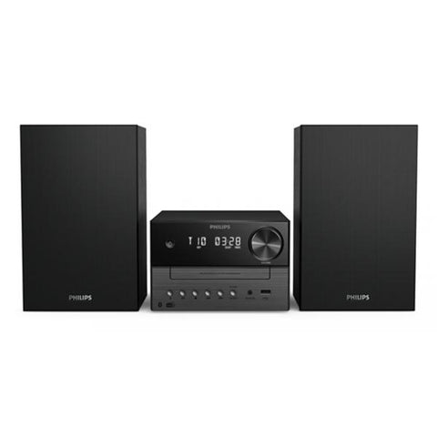 PHILIPS TAM3505M2 SISTEMA MICRO HIFI, CON BLUETOOTH, LETTORE CD, USB, RADIO FM E DAB+ AURACAST 20 W NERO ARGENTO