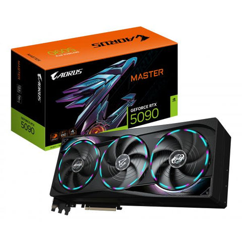 GIGABYTE AORUS GeForce RTX 5090 MASTER 32G Scheda Grafica - 32 GB GDDR7, 512 bit, PCI-E 5.0, 2655MHz Frequenza Base, 3 x DP 2.1a, 1 x HDMI 2.1b, GV-N5090AORUS M-32GD