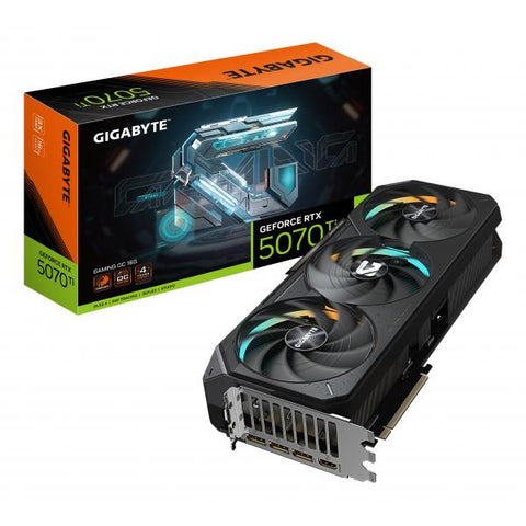 GIGABYTE GeForce RTX 5070 Ti GAMING OC 16G Scheda Grafica - 16GB GDDR7, 256 bit, PCI-E 5.0, 2588 MHz Core Clock, 3 x DP 2.1a, 1 x HDMI 2.1b, NVIDIA DLSS 4, GV-N507TGAMING OC-16GD
