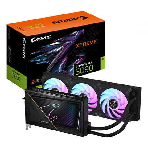 GIGABYTE AORUS GeForce RTX 5090 XTREME WATERFORCE 32G Scheda Grafica - 32 GB GDDR7, 512 bit, PCI-E 5.0, 2655 MHz Frequenza Base, 3 x DP 2.1a, 1 x HDMI 2.1b, NVIDIA DLSS 4, GV-N5090AORUSX W-32GD