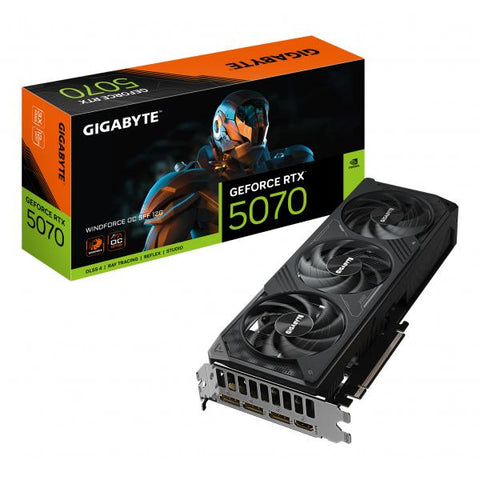 GIGABYTE GeForce RTX 5070 WINDFORCE OC SFF 12G Scheda Grafica - 12GB GDDR7, 192 bit, PCI-E 5.0, 2542 MHz Core Clock, 3 x DP 2.1a, 1 x HDMI 2.1b, NVIDIA DLSS 4, GV-N5070WF3OC-12GD