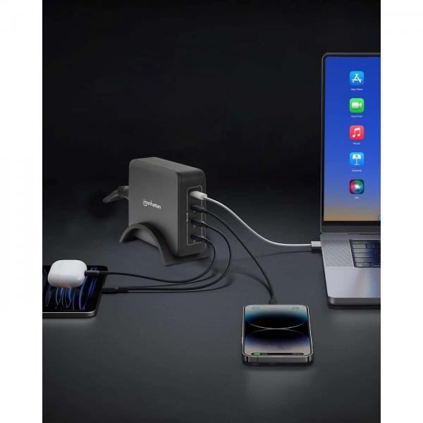 Manhattan 102667 Caricabatterie per dispositivi mobili Telefono cellulare, Computer portatile, Console portatile, Smartphone, Tablet Nero AC Ricarica rapida Interno (Hdmi Cable With Ethernet, - 4K@30