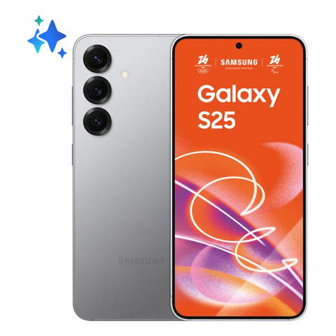 Samsung Galaxy S25 Smartphone AI, Display 6.2'' FHD+ Dynamic AMOLED 2X, Fotocamera 50MP, RAM 12GB, 512GB, 4.000 mAh, Silver shadow