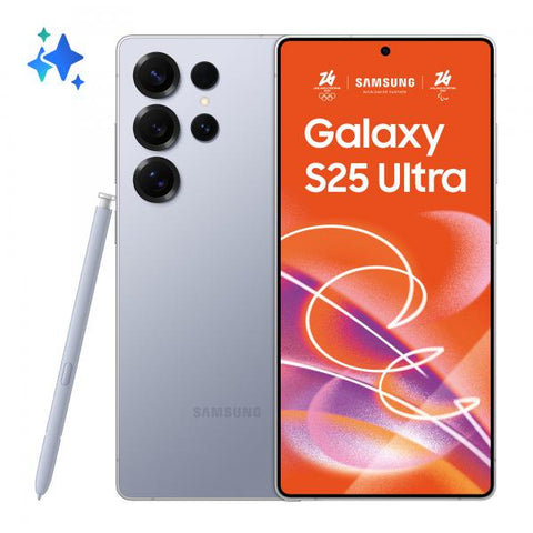 Samsung Galaxy S25 Ultra Smartphone AI, Display 6.9'' QHD+ Dynamic AMOLED 2X, Fotocamera 200MP, RAM 12GB, 512GB, 5.000 mAh, Titanium Silverblue