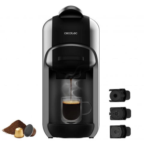 CECOTEC FREESTYLE COMPACT MACCHINA DA CAFFE ESPRESSO COMPATTA 1450W SERBATOIO 600 ML SPEGNIMENTO AUTOMATICO NERO