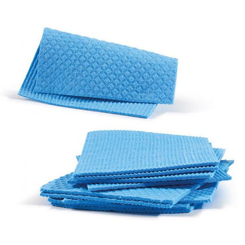 PERFETTO AQUOS PANNOSPUGNA EN CELLULOSA 20X18 CM AZZURRO CONF 10 Pz.