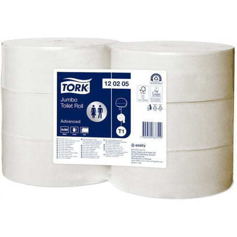 TORK CARTA IGIENICA JUMBO 2 VELI 360 MT BIANCO CONF 6 Pz.
