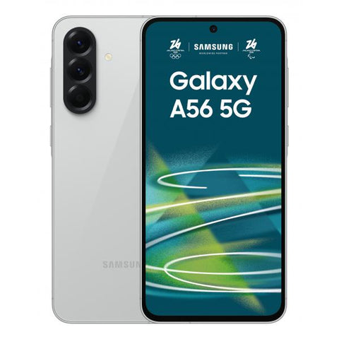 Samsung Galaxy A56 5G, Smartphone con Funzioni intelligenti, Display Super AMOLED 6.7, 8GB RAM, 256GB, Camera 50MP, Batteria 5.000 mAh, IP67, Awesome Lightgray