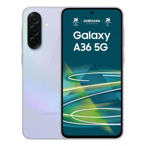 Samsung Galaxy A36 5G, Smartphone con Funzioni intelligenti, Display Super AMOLED 6.7, 6GB RAM, 128GB, Camera 50MP, Batteria 5.000 mAh, IP67, Awesome Lavender