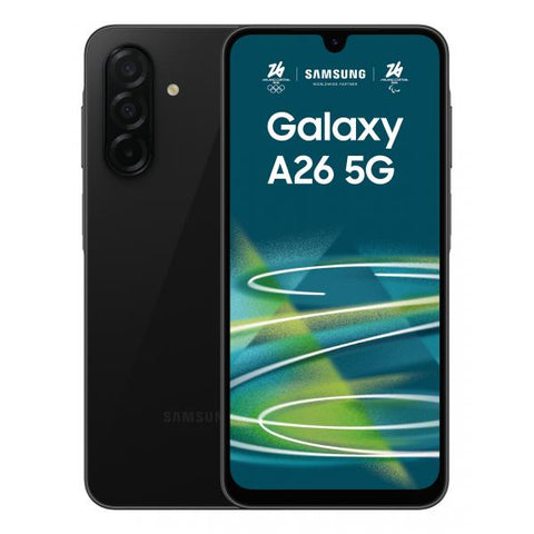 Samsung Galaxy A26 5G, Smartphone con Funzioni intelligenti, Display Super AMOLED 6.7, 6GB RAM, 128GB, Batteria 5.000 mAh, memoria espandibile, Black