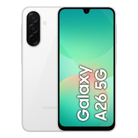 Samsung Galaxy A26 5G, Smartphone con Funzioni intelligenti, Display Super AMOLED 6.7, 6GB RAM, 128GB, Batteria 5.000 mAh, memoria espandibile, White