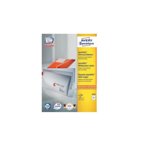 Avery 3678 etichetta per corrispondenza Bianco Etichetta autoadesiva