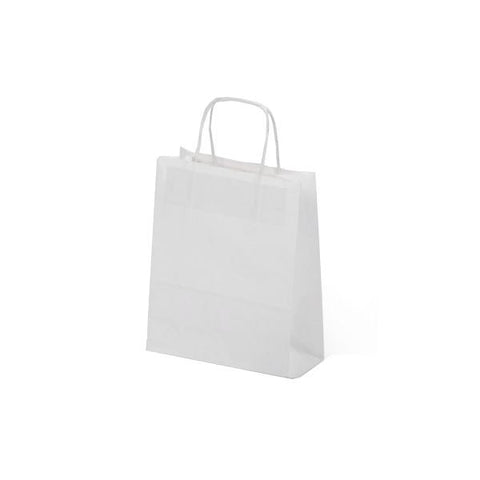 SAUL SADOCH REX SACCHETTO CON MANICO IN CARTA 22X10X27 CM BIANCO CONF 25 Pz.